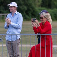 Felix da Silva-Clamp and Duchess Sophie cheering at a horse competition 