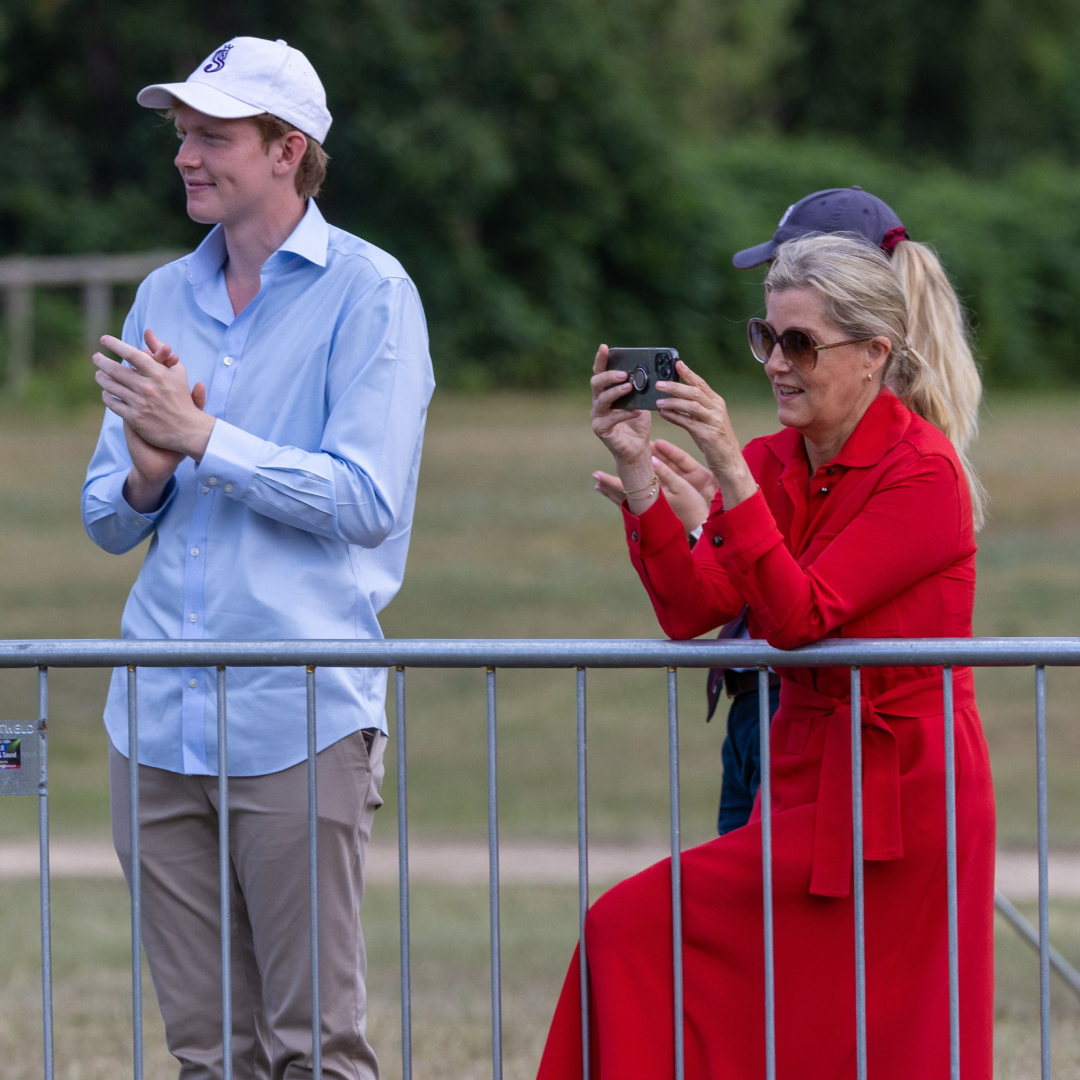 Felix da Silva-Clamp and Duchess Sophie cheering at a horse competition 