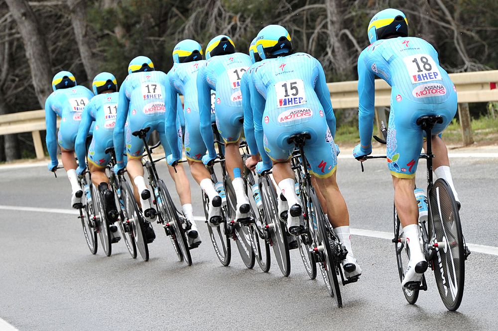 Astana in the team time trial at Tour of Croatia