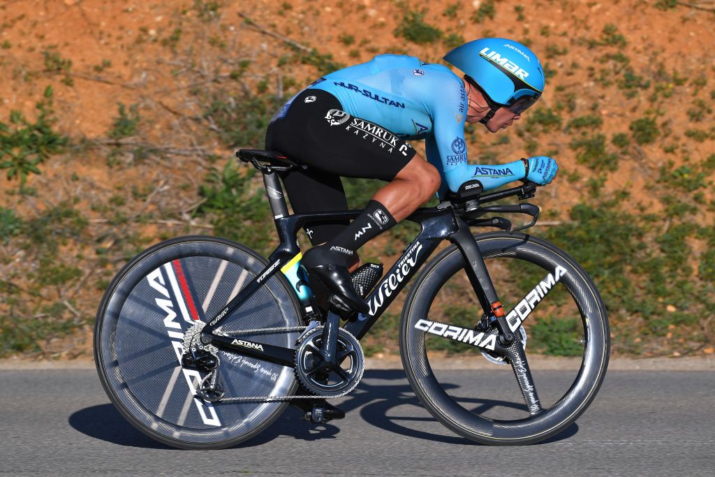 LAGOA PORTUGAL FEBRUARY 23 Miguel ngel Lpez of Colombia and Team Astana Pro Team during the 46th Volta ao Algarve 2020 Stage 5 a 203km Individual Time Trial stage from Lagoa to Lagoa ITT VAlgarve2020 on February 23 2020 in Lagoa Portugal Photo by Tim de WaeleGetty Images