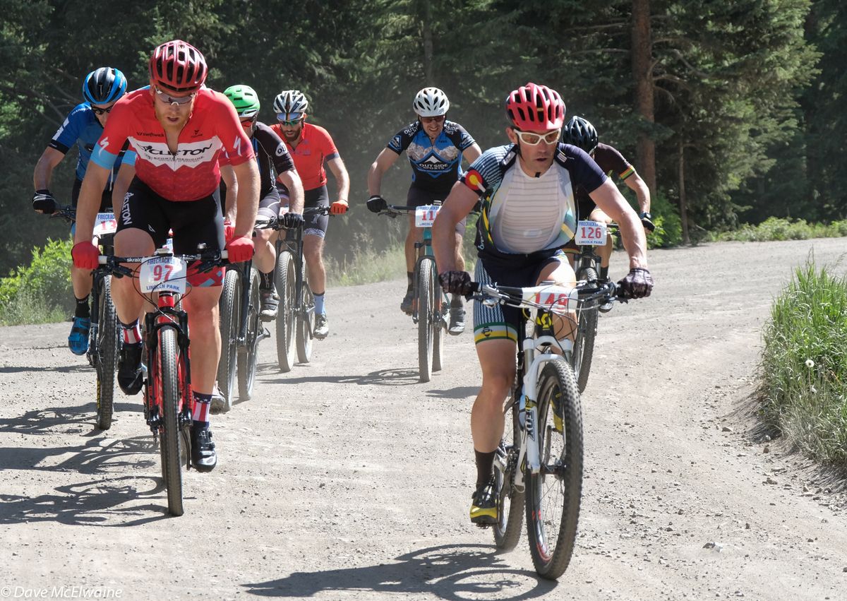 A group of Amateur Men on Boreas Pass Road