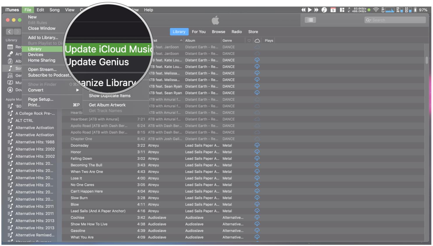 Музыка icloud