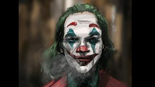 Joker fan art: @burin_not on Twitter depiction of the Joker