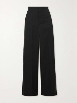 Scarly Wool-Twill Straight-Leg Pants