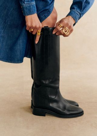 Bridget Boots - Smooth Black - Bovine Leather - Sézane