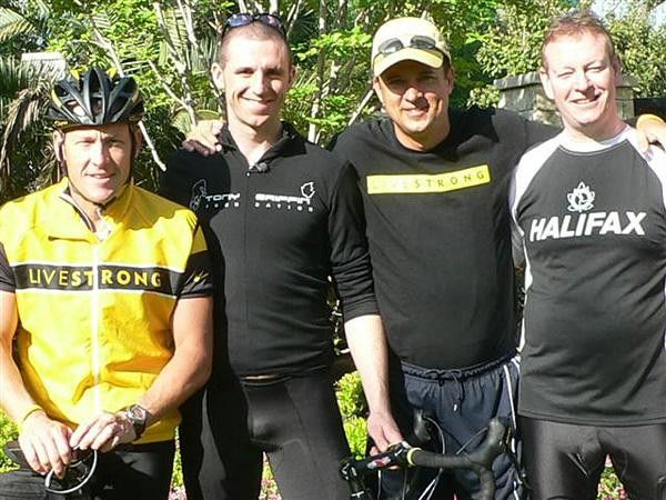 Armstrong and Griffin prepare for a ride