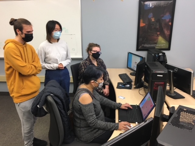 College students collaborating