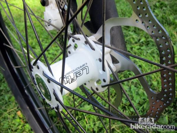 The single-sided front hub isn't quite as easy to remove as a standard setup but it's not an overly cumbersome process, either.
