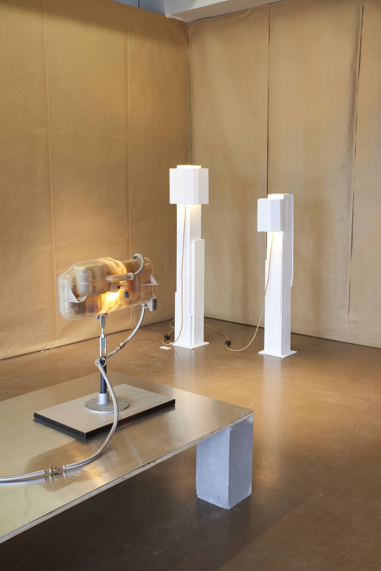 contemporary furniture in art gallery