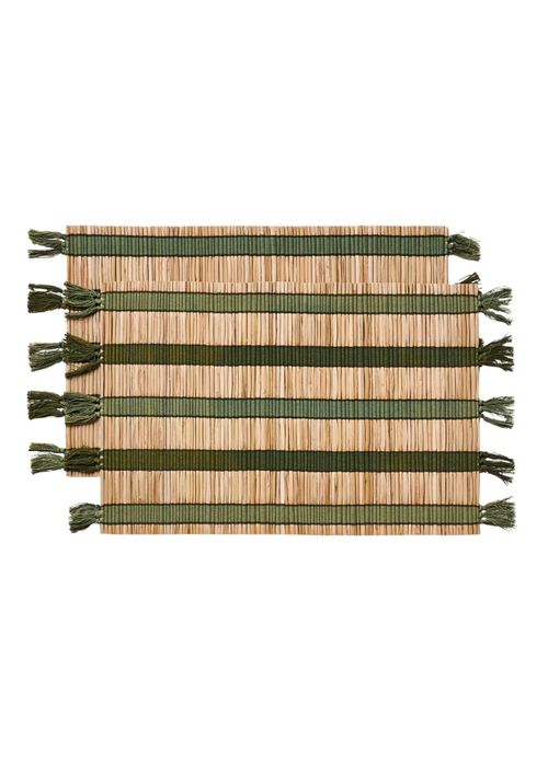 Striped Raffia Placemats