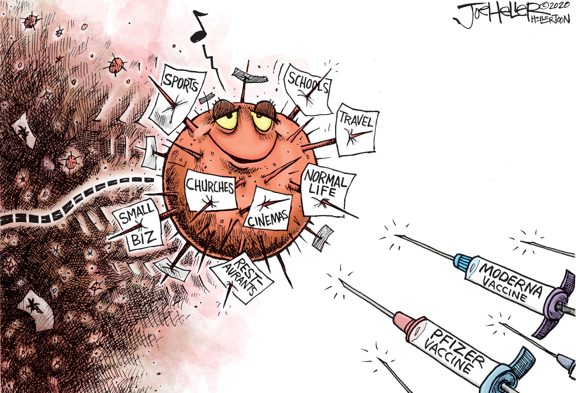 Editorial Cartoon U.S. COVID vaccines Pfizer Moderna | The Week