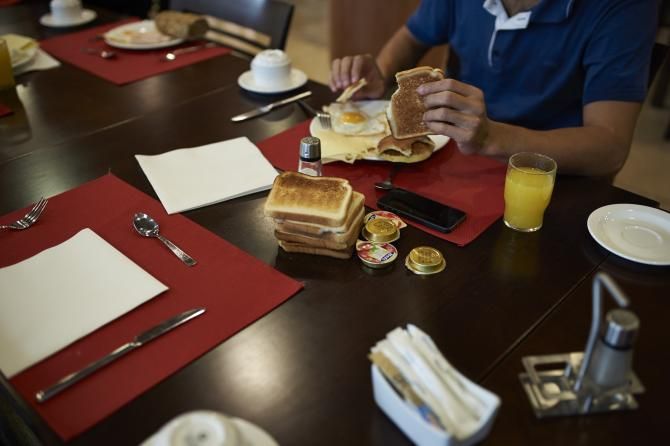 No Nutella in sight at the Synergy Baku breakfast table.