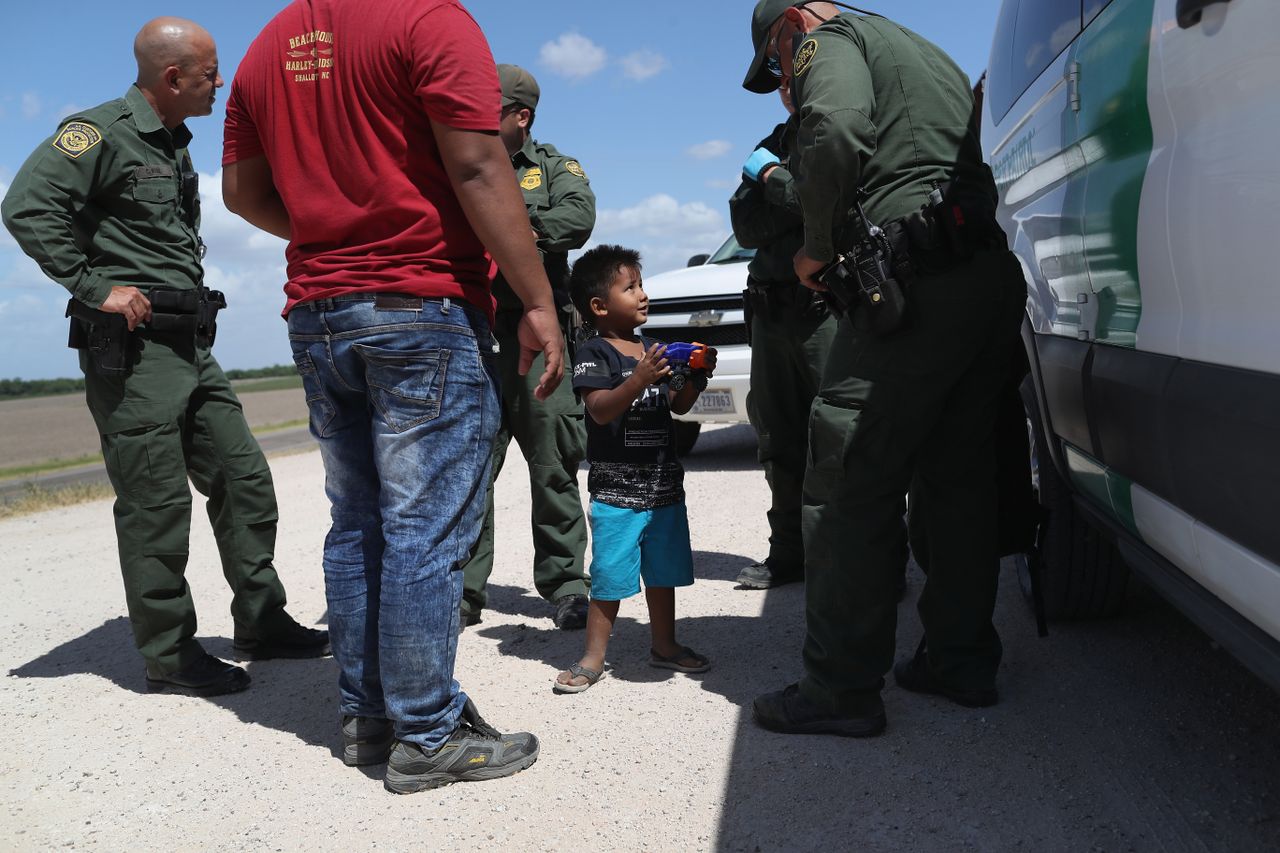 Family detained at the border.