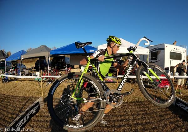 Ryan Trebon (Cannondale) with a small lead over Powers
