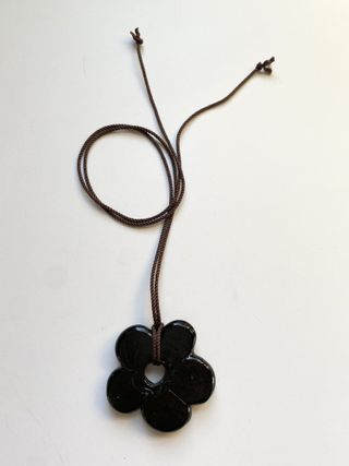 Xl Flower Pendant - Black/brown — Brooke Callahan