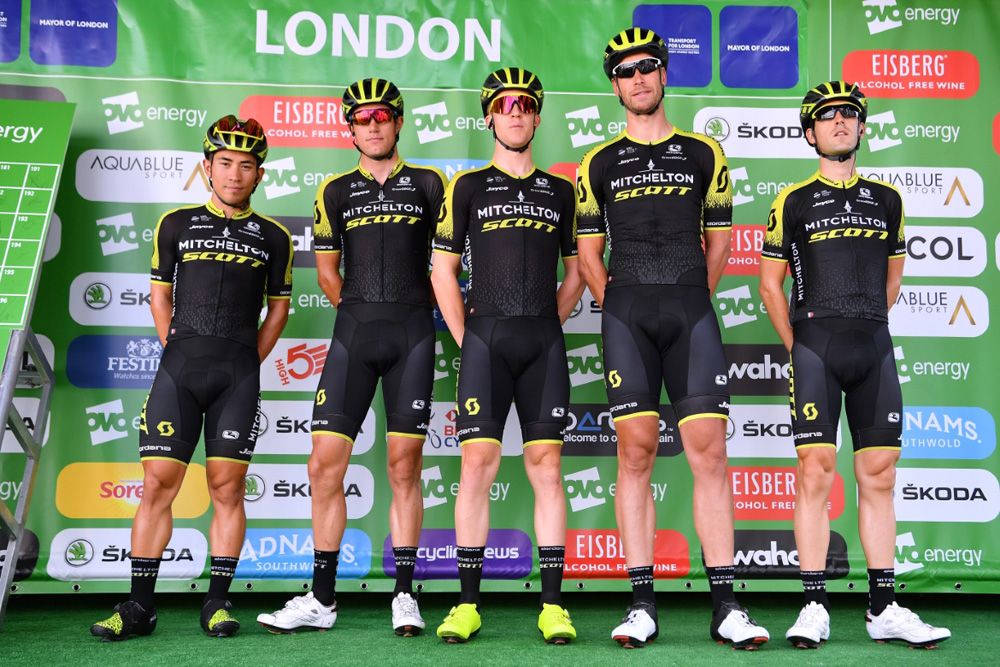 Mitchelton-Scott on the podium