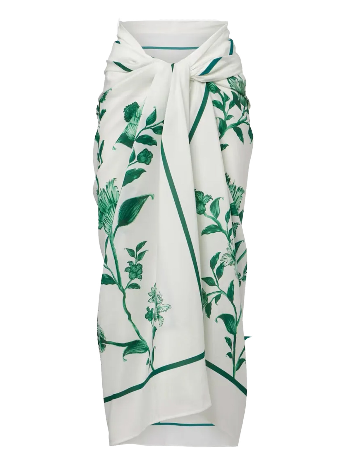 Agua by Agua Bendita, Lavanda floral cotton and silk beach cover-up