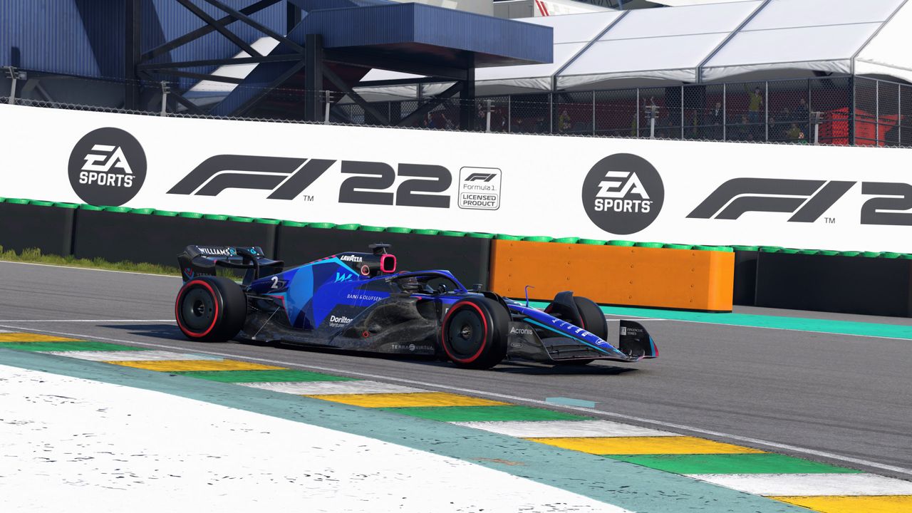 Screenshots from F1 22 showing various ray-traced effects on and off