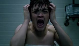 Maisie Williams as Wolfsbane screaming in the shower in New Mutants