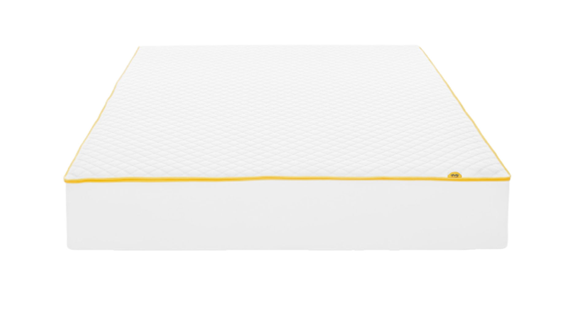 Best Eve mattress sales, discount codes and deals: The Eve Premium Mattress in all-white with yellow piping