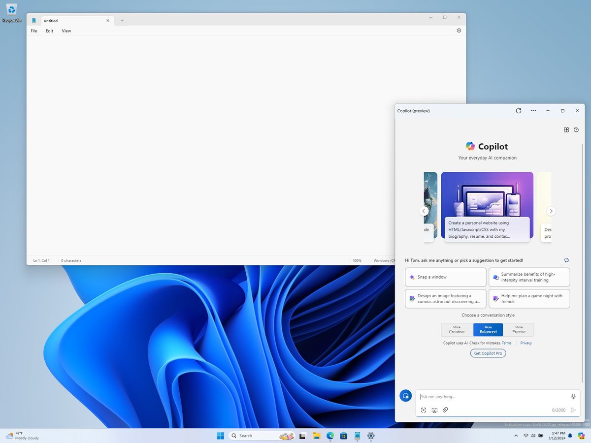 Microsoft starts testing massive update to Copilot for Windows ...