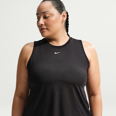 Nike One Classic Women's Dri-Fit Tank Top (plus Size) - Black/white - Size 0x