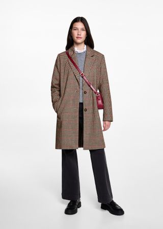 Houndstooth Coat - Teen | Mango Usa