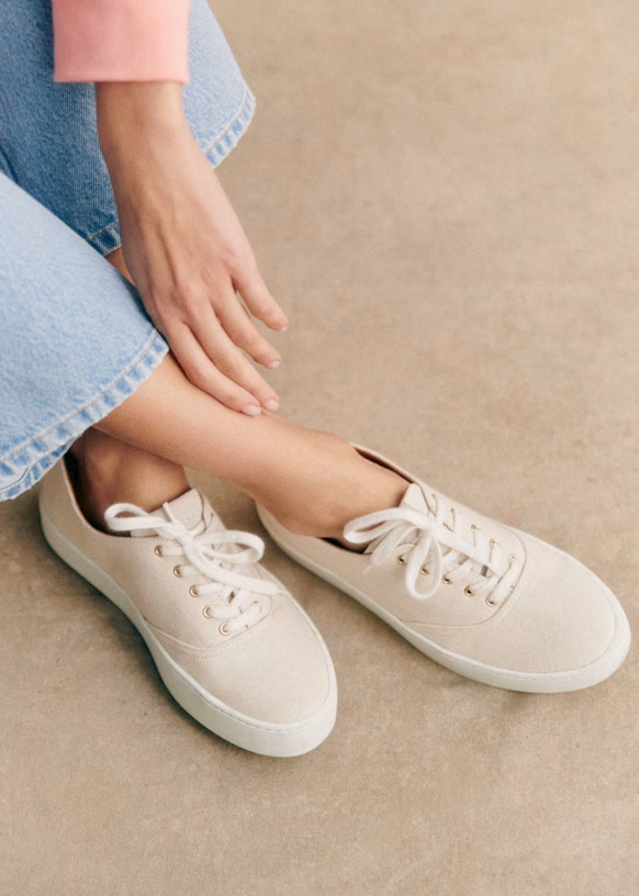 Espadrille Trainers - Light Beige
