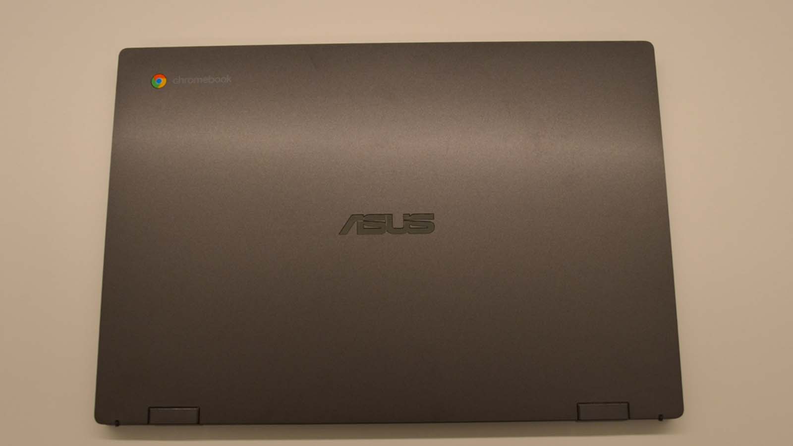 A top-down view of the Asus Chromebook CX1500's lid