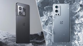 The OnePlus 10 Pro (left) and the OnePlus 9 Pro