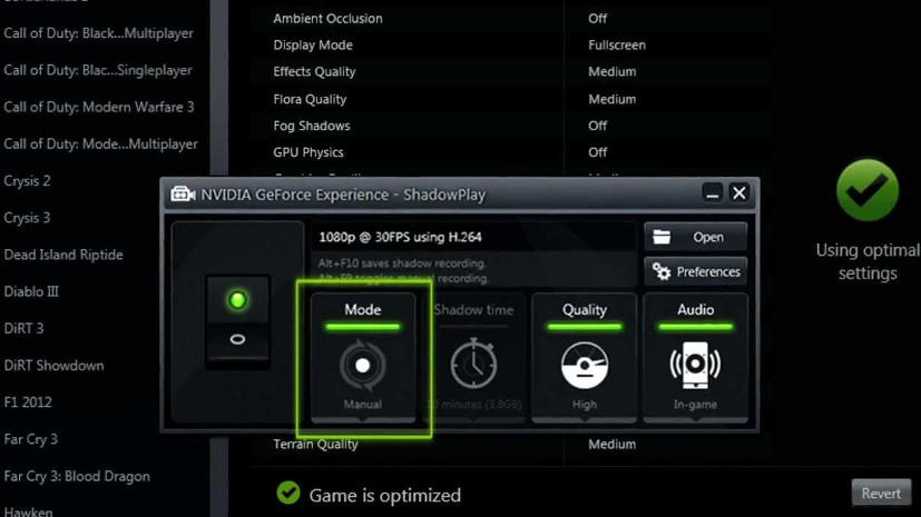 Nvidia Shadowplay