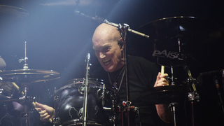 Drummer Chris Slade of AC/DC performs during the AC/DC Rock Or Bust Tour at Madison Square Garden on September 14, 2016 in New York City. 