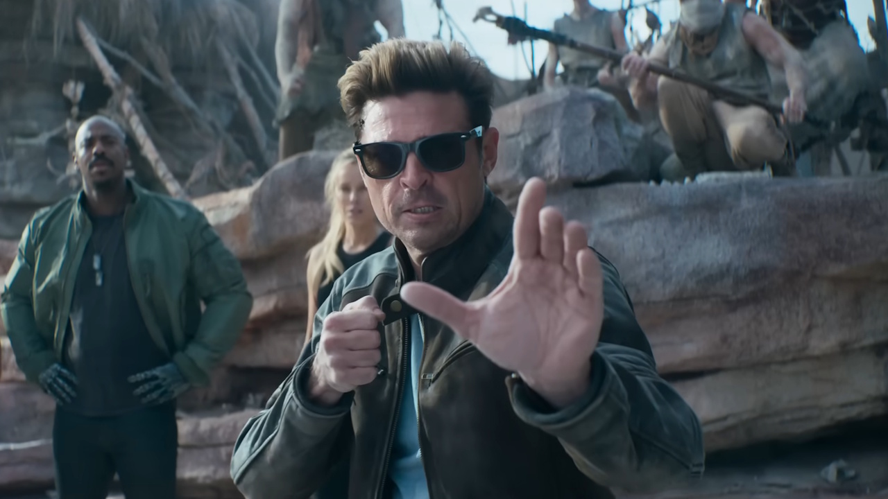 Karl Urban as Johnny Cage prepares to fight in Mortal Kombat II.