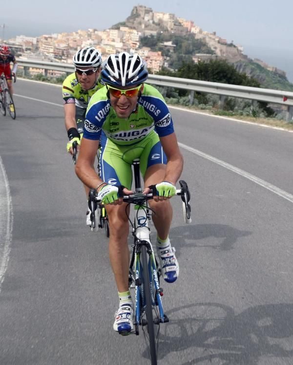 Vincenzo Nibali (Liquigas-Doimo) on the charge
