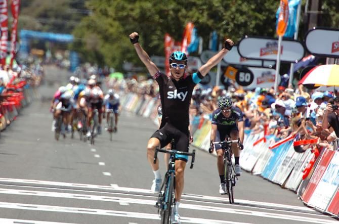 Geraint Thomas (Sky) triumphs with a stage victory.