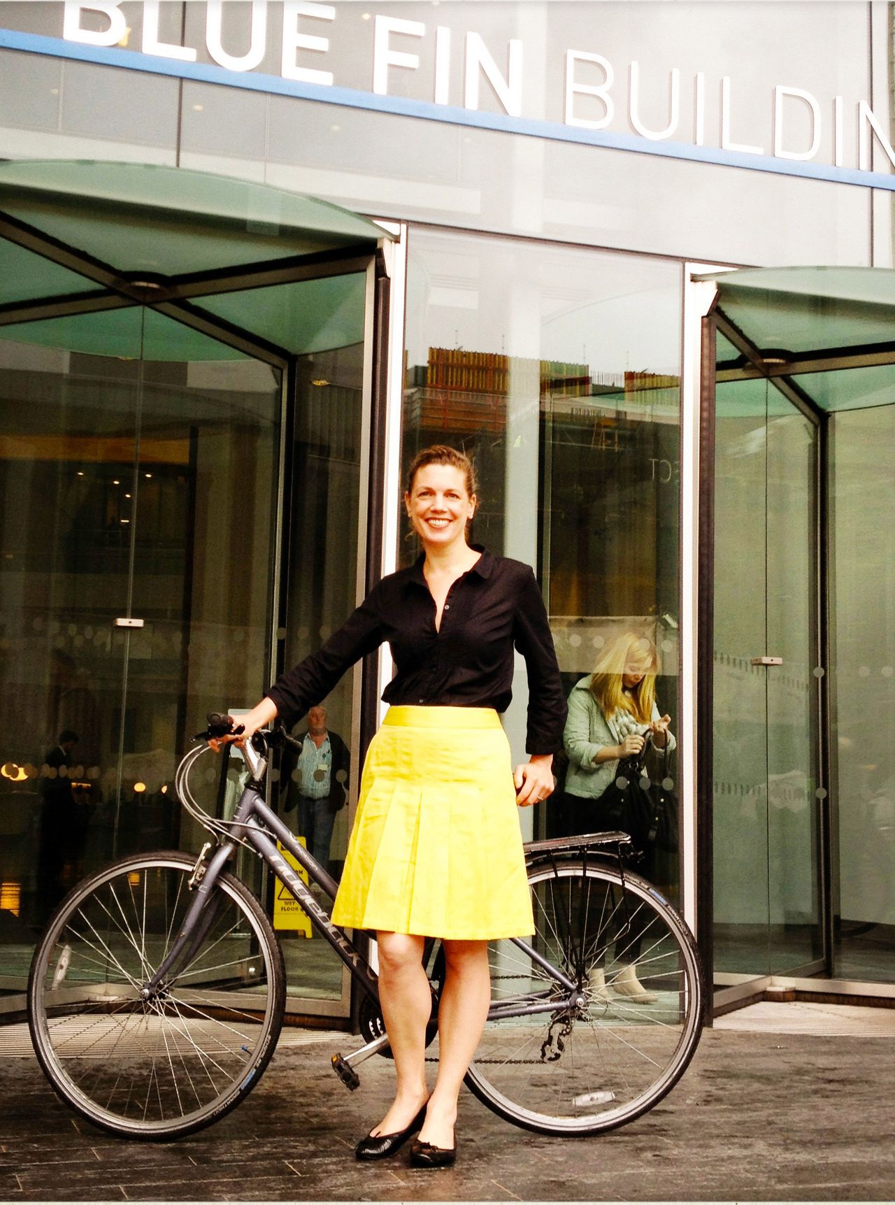 Miranda and her bike portrait