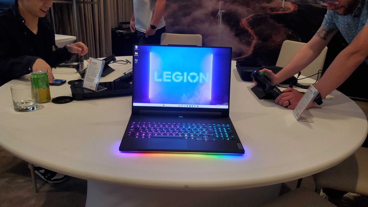 black gaming laptop with rgb lit keyboard