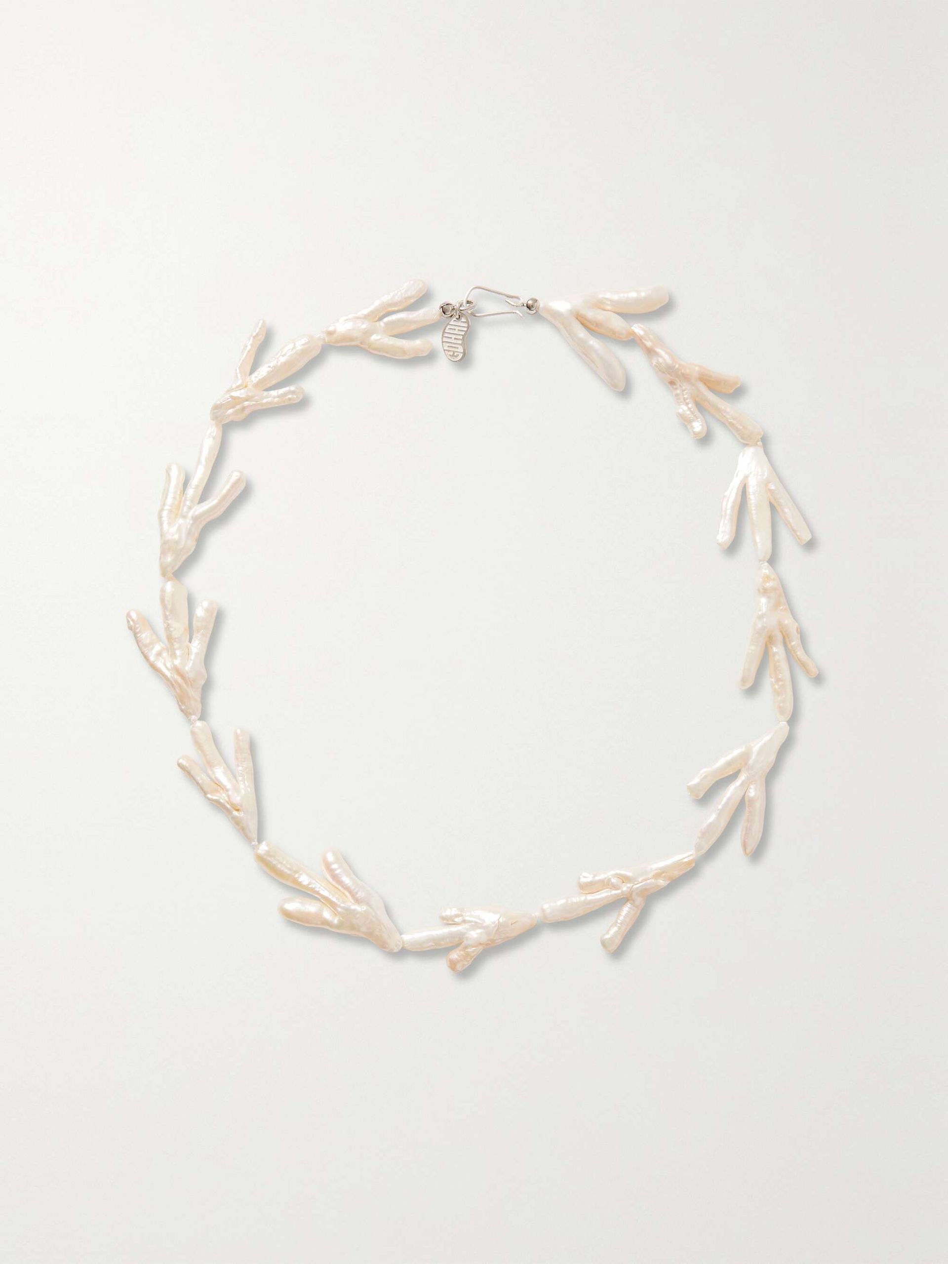 Host Sterling Silver, Pearl and Silk Necklace