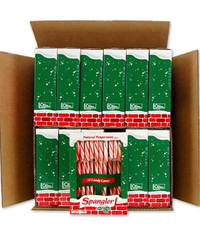 Spangler Red and White Peppermint Candy Canes 12-12 Count Boxes