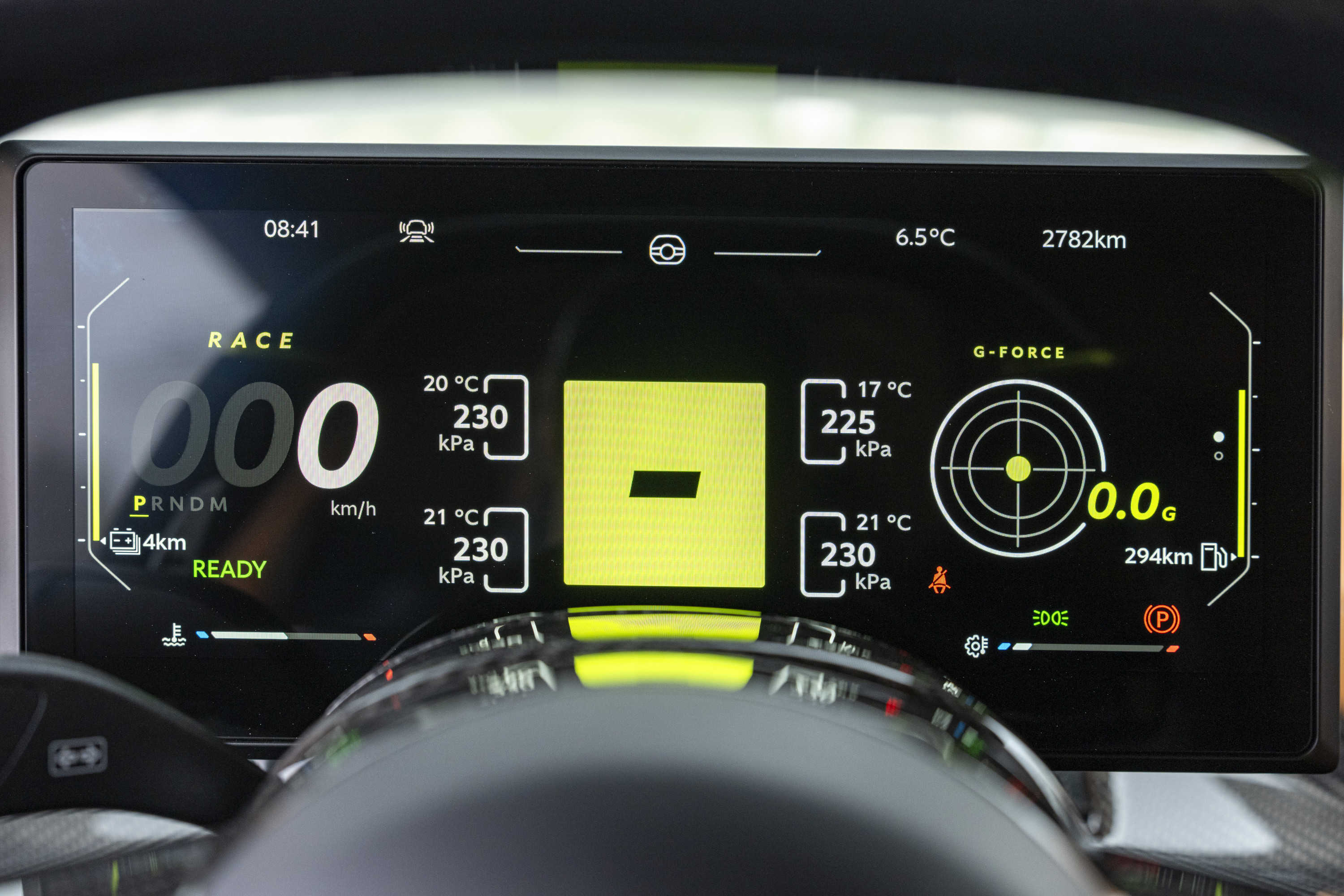 The driver display on the Valhalla