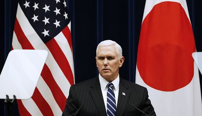 Mike Pence wants to send a message to North Korea — and South Korea's president, too.