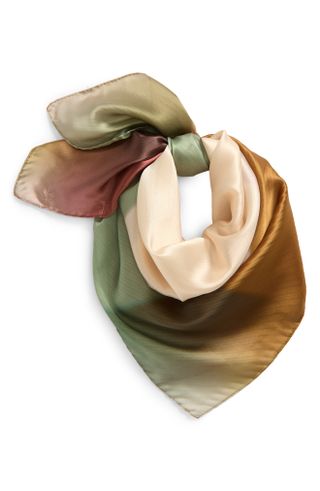 Pleated Satin Scarf