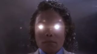 Michael Jackson turning into a creepy robot in Moonwalker