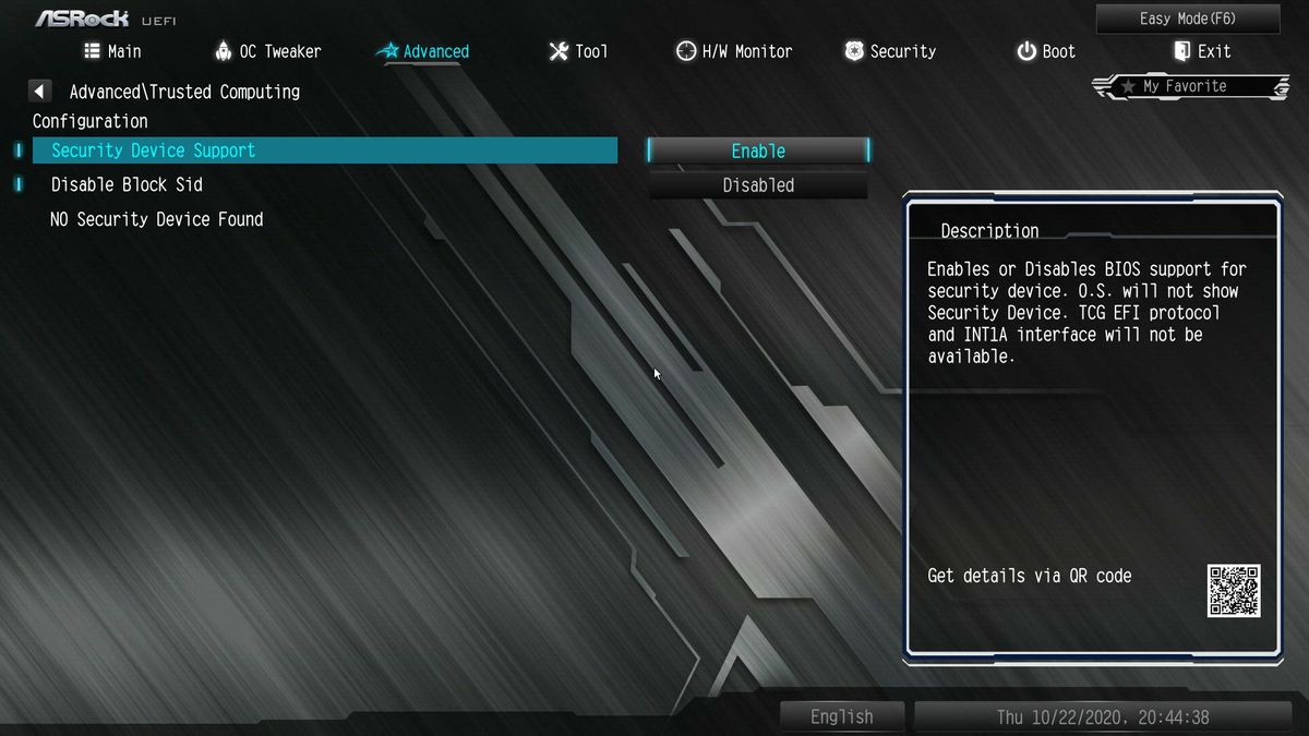 ASRock Z490M Pro4 BIOS