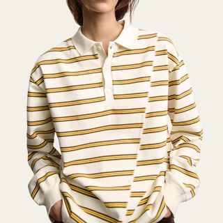 Striped Polo Neck Shirt 