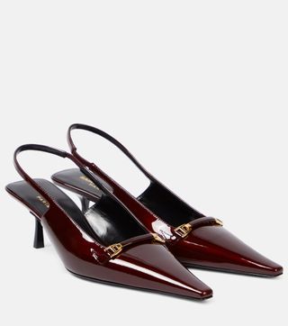 Carine 55 Patent Leather Slingback Pumps