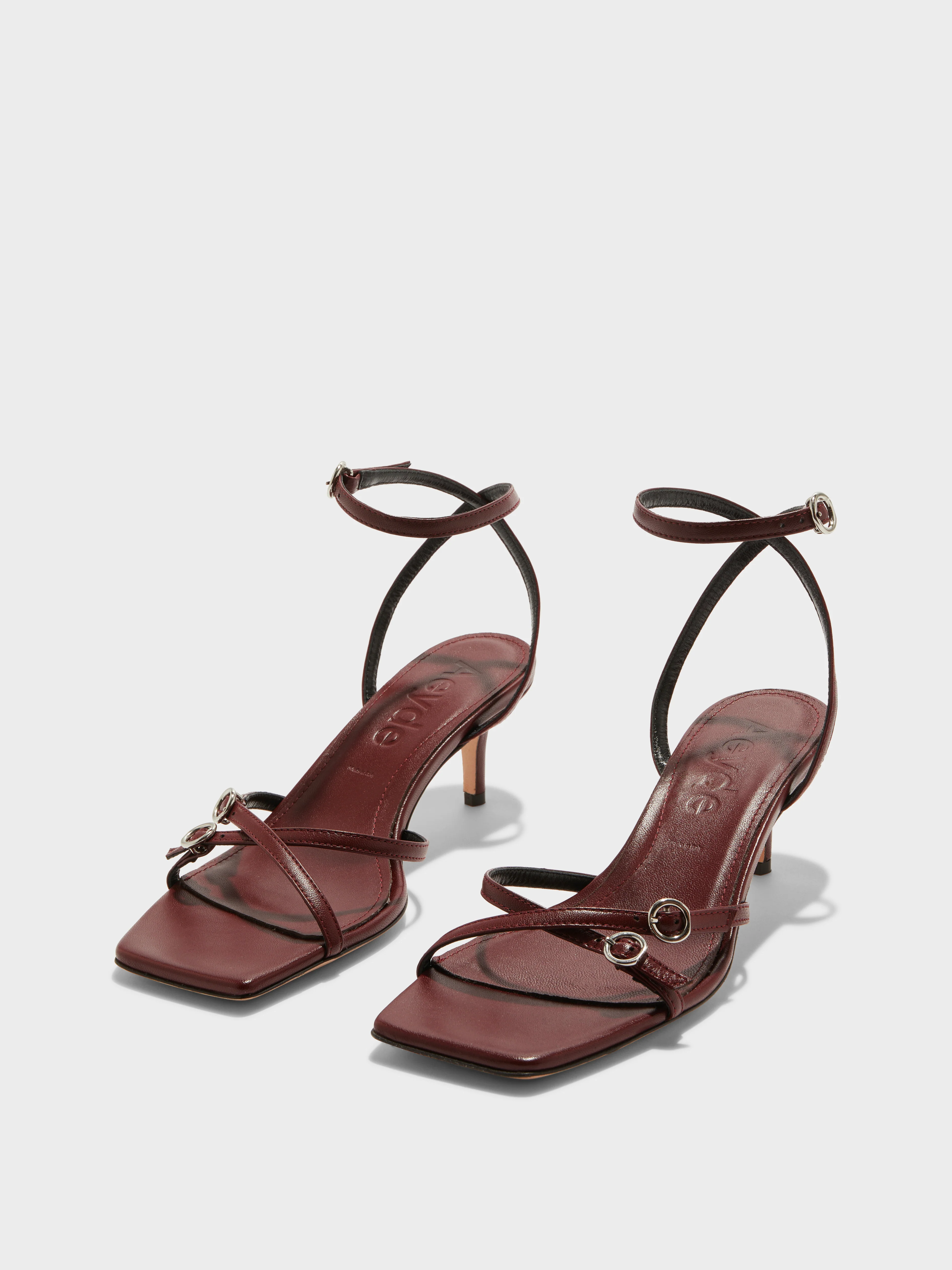 Aeyde, Libby Leather Kitten-Heel Sandals