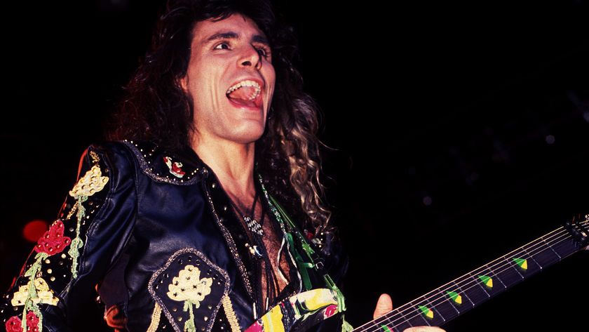 Vai on stage with Whitesnake in 1990