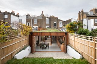 an extension with a biophilic green roof