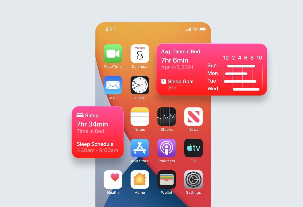 Ios Health Sleep Widget Concept